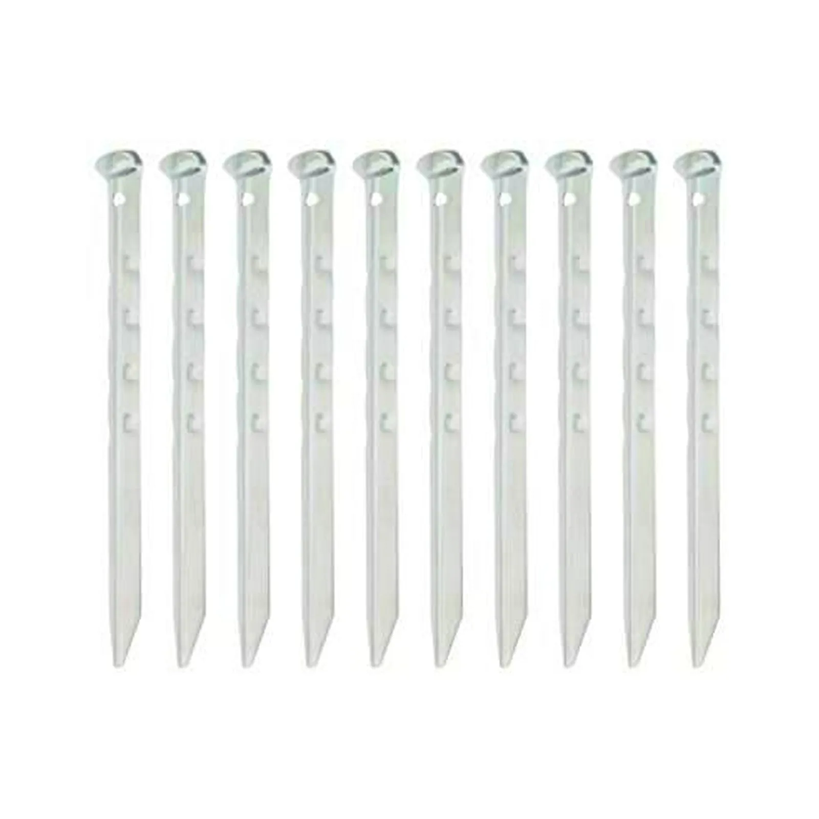 Milestone 9" Ripple Angle Silver Ground Pegs 10 Pack