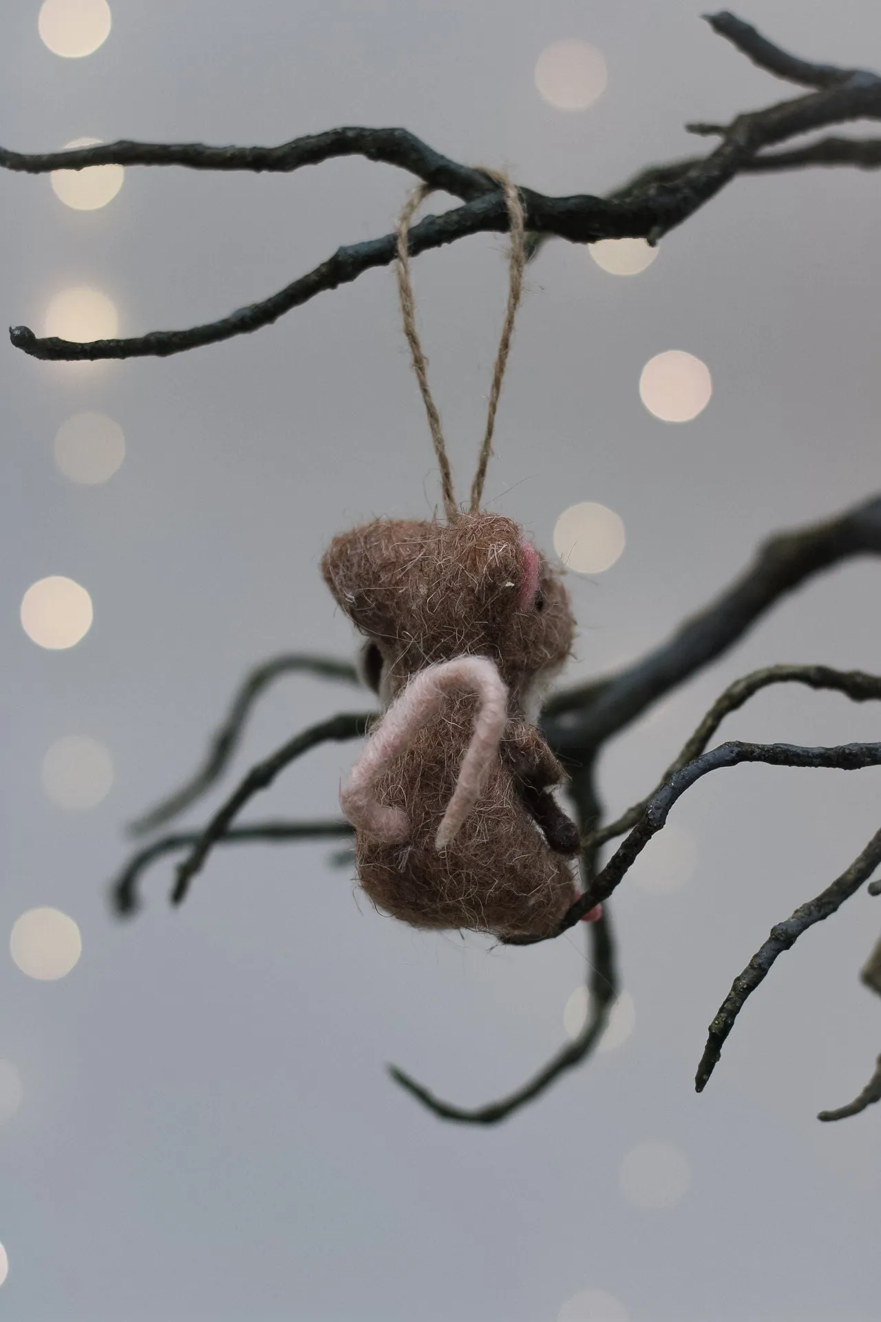 Millie the Felt Mouse Tree Hanger