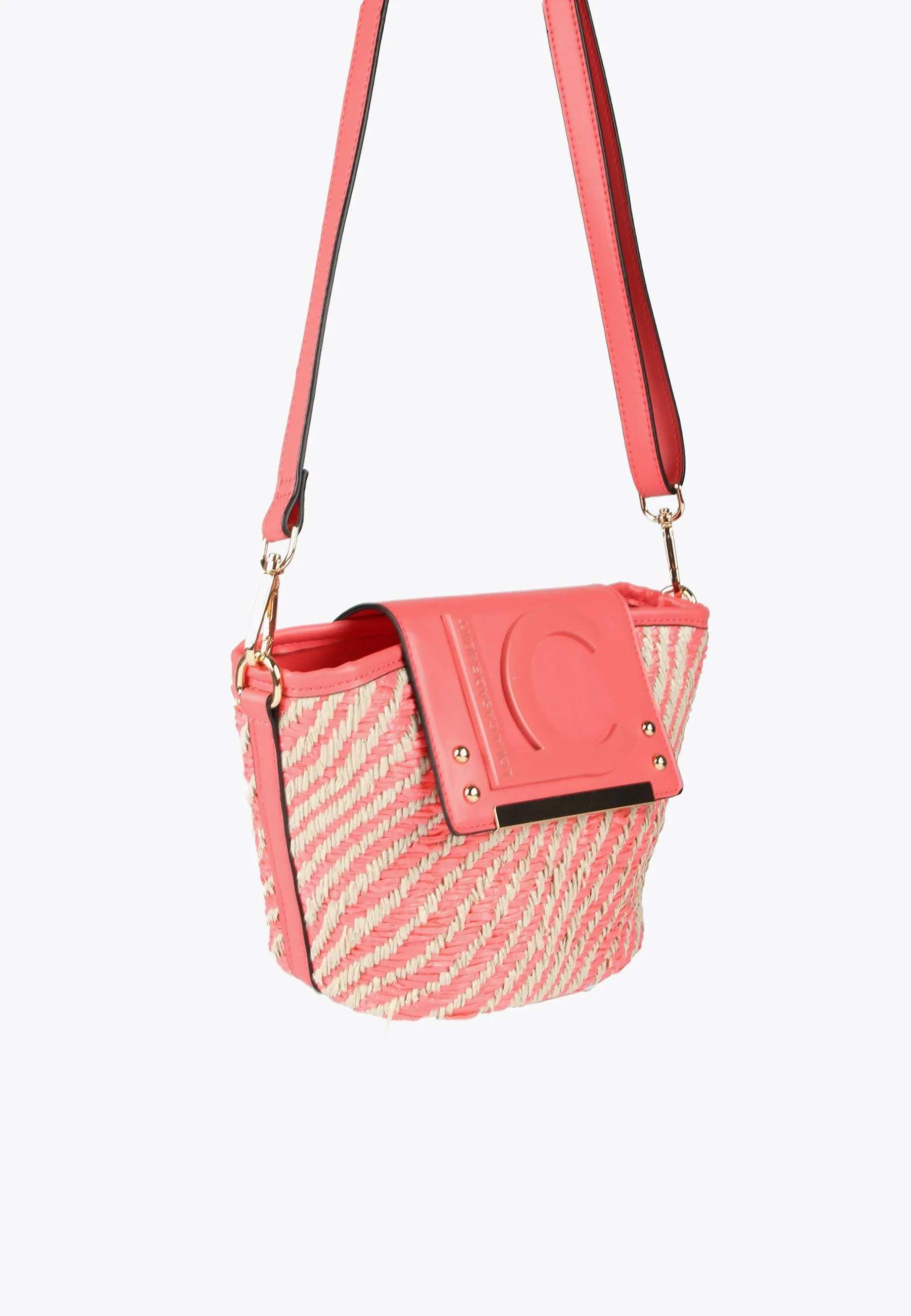 Mini basket-style crossbody bag