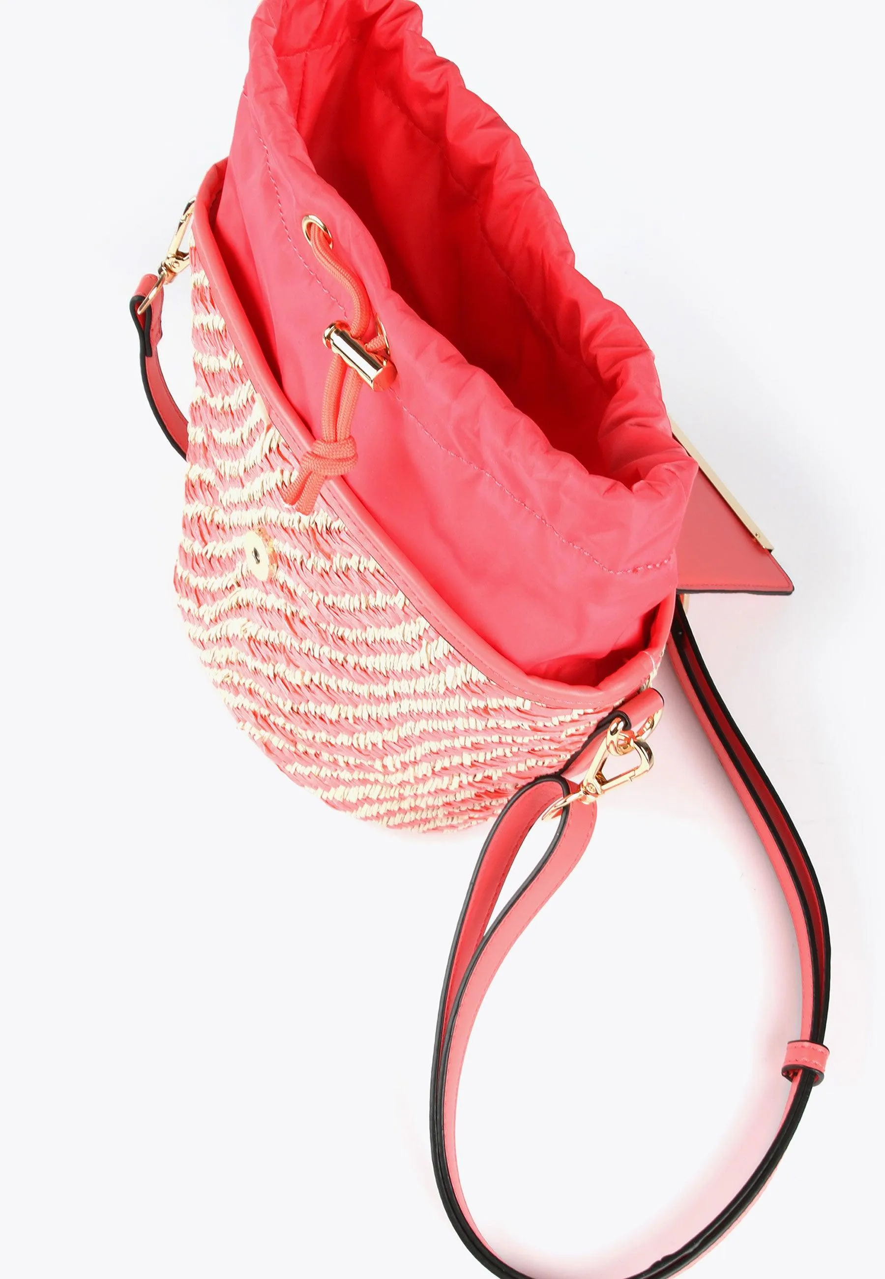 Mini basket-style crossbody bag