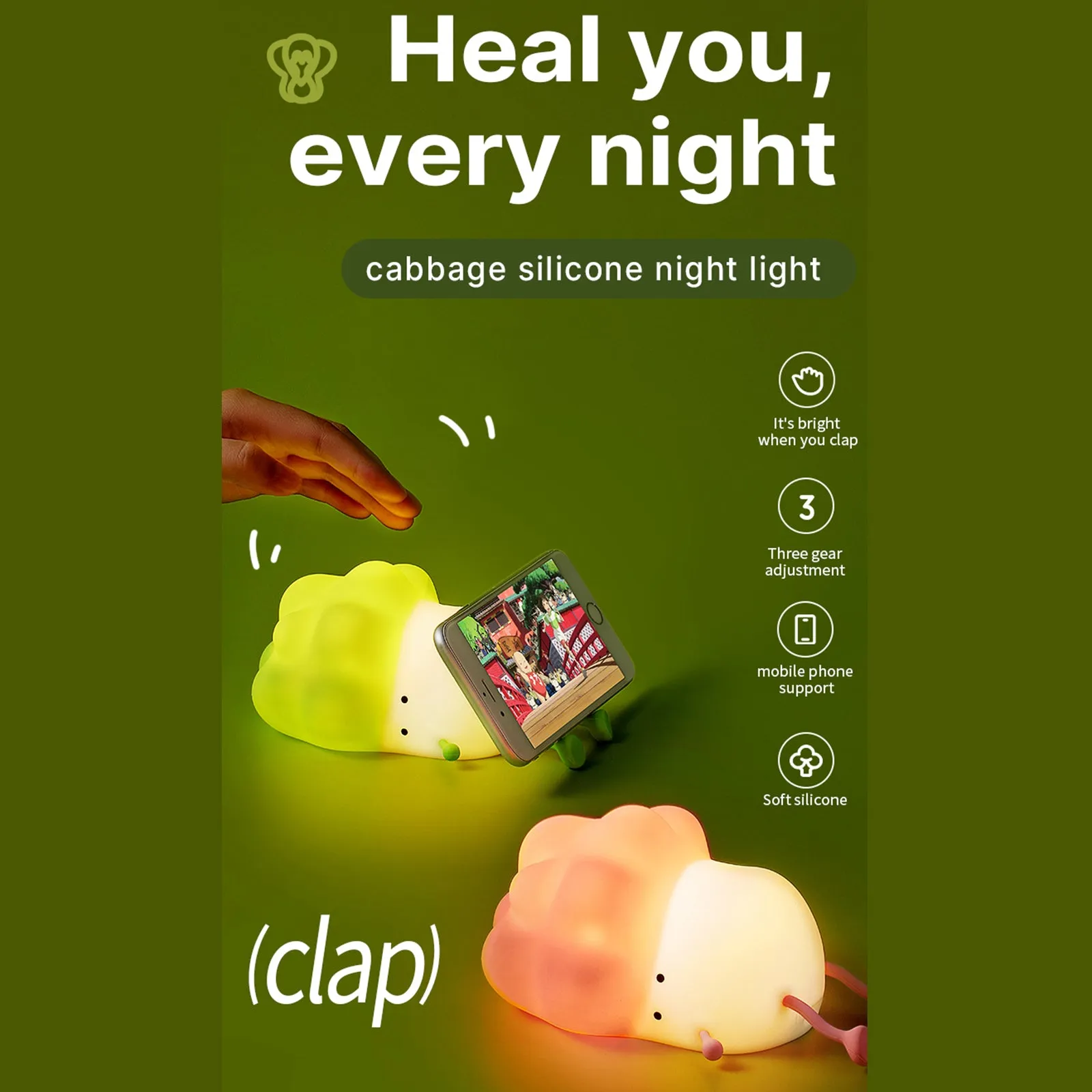 Multi-functional Control Bedside Night Light