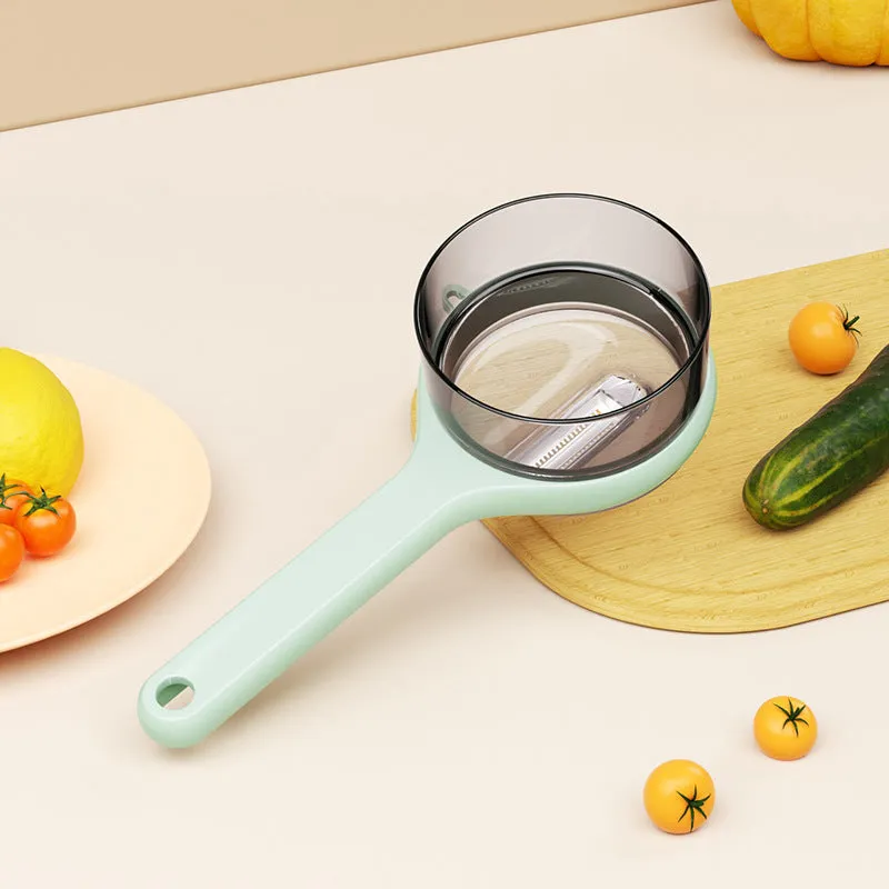 Multi-Functional Peeler with Storage Bucket