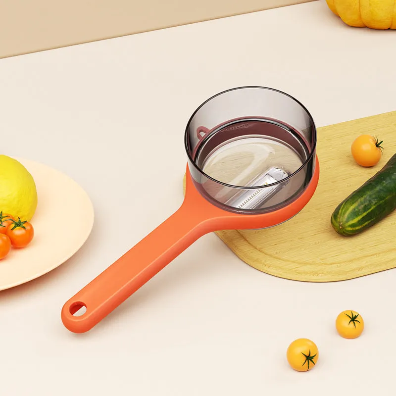 Multi-Functional Peeler with Storage Bucket