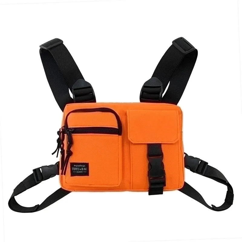 New Trendy Brand Tactical Vest Men's Light Functional Hip-hop Multi-functional Waist Bag