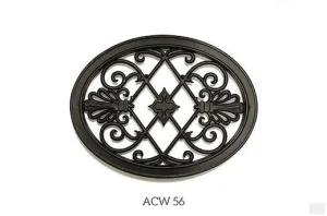 Nuvo Iron Cast Aluminum Oval Decorative Gate Fence Insert ACW56 - 13 in x 17 in