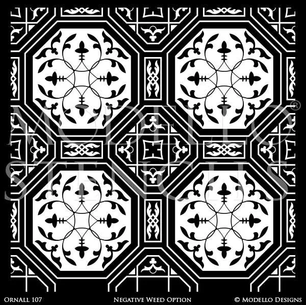 OrnAll107 Custom Vinyl Stencil