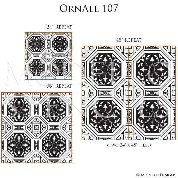OrnAll107 Custom Vinyl Stencil