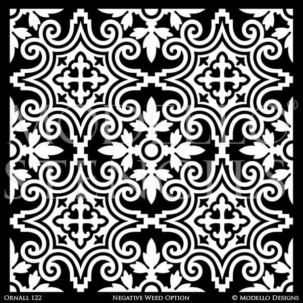 OrnAll122 Custom Vinyl Stencil