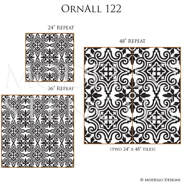 OrnAll122 Custom Vinyl Stencil