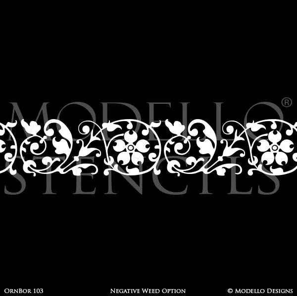 OrnBor103 Custom Border Stencil