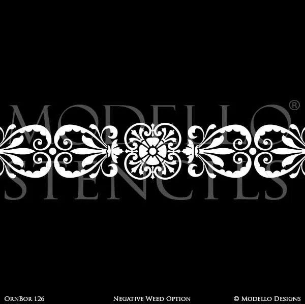 OrnBor126 Custom Border Stencil