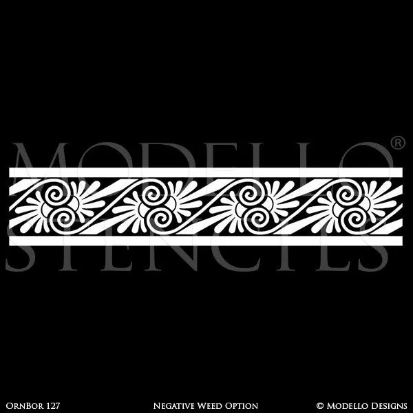 OrnBor127 Custom Border Stencil