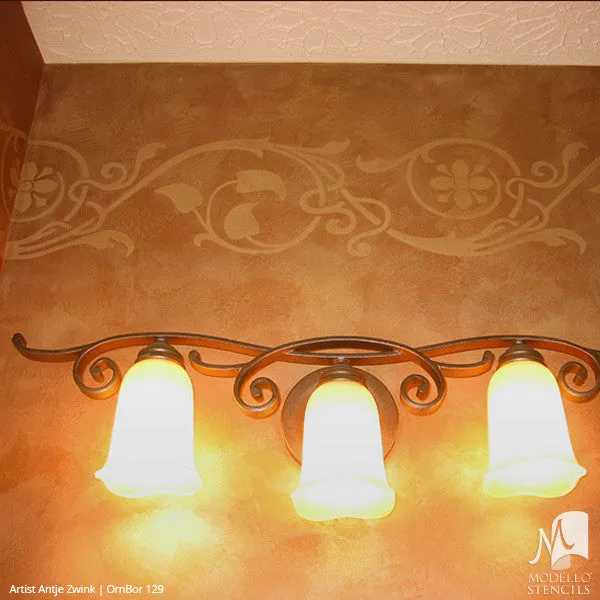 OrnBor129 Custom Border Stencil