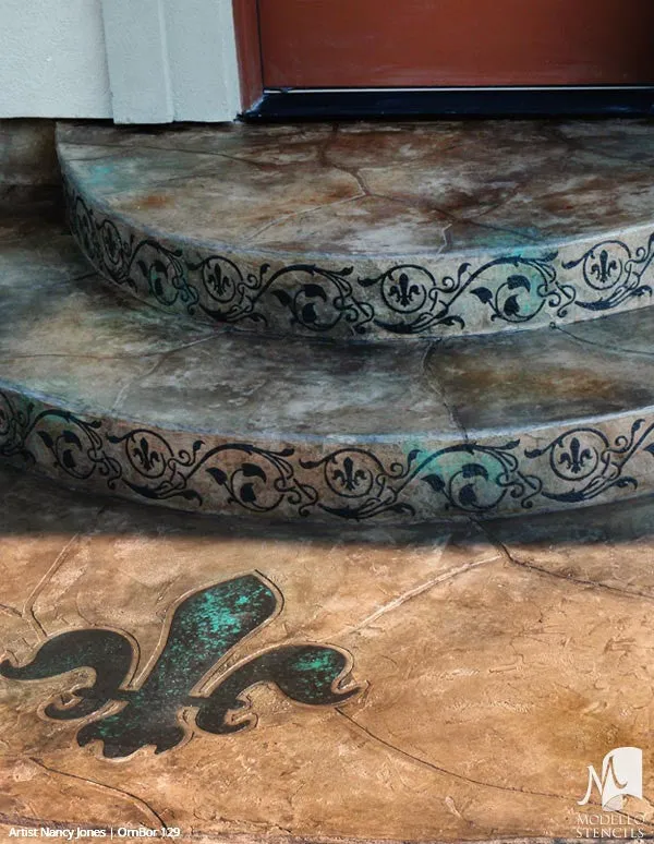 OrnBor129 Custom Border Stencil