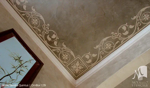 OrnBor129 Custom Border Stencil
