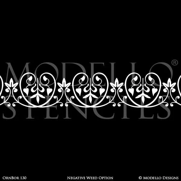OrnBor130 Custom Border Stencil