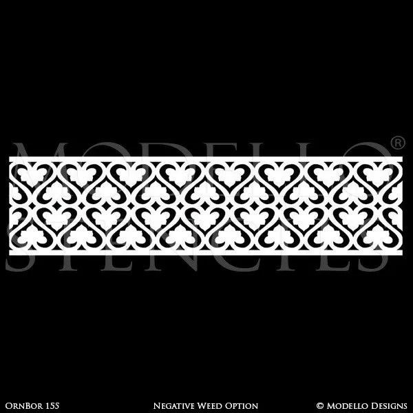 OrnBor155 Custom Border Stencil