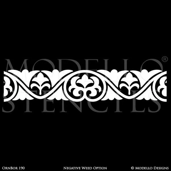 OrnBor190 Custom Border Stencil