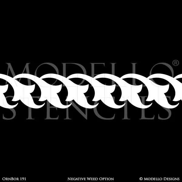 OrnBor191 Custom Border Stencil