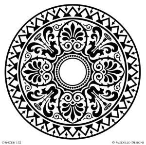 OrnCen132 Custom Medallion Stencil
