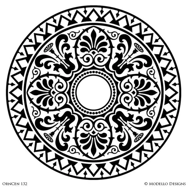OrnCen132 Custom Medallion Stencil