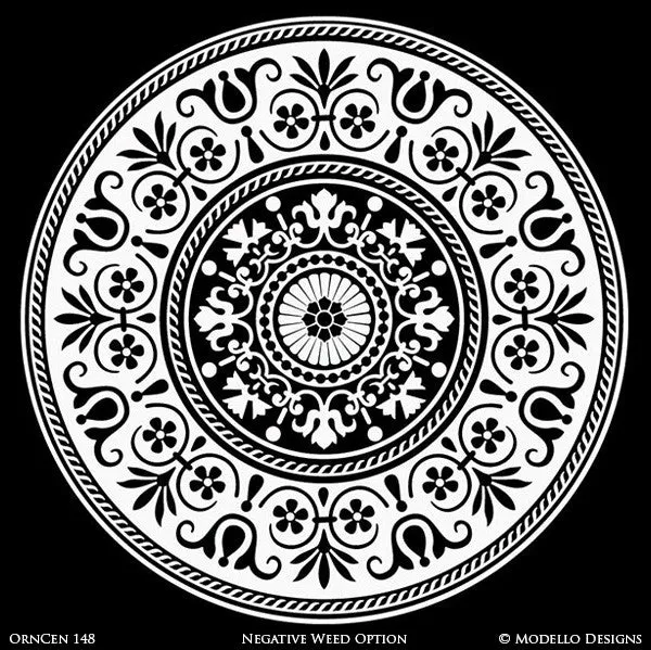 OrnCen148 Custom Medallion Stencil