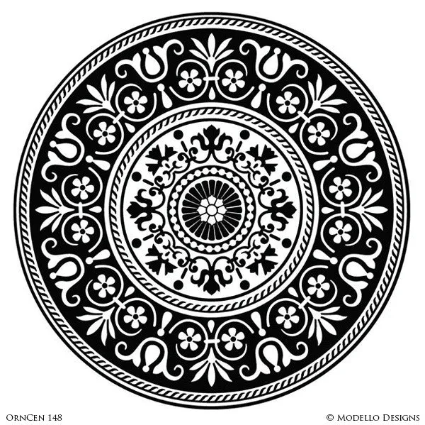 OrnCen148 Custom Medallion Stencil