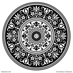 OrnCen148 Custom Medallion Stencil