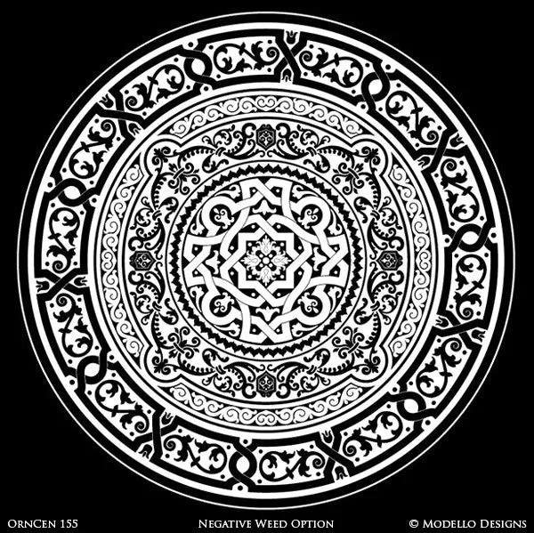 OrnCen155 Custom Medallion Stencil
