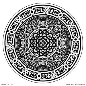 OrnCen155 Custom Medallion Stencil