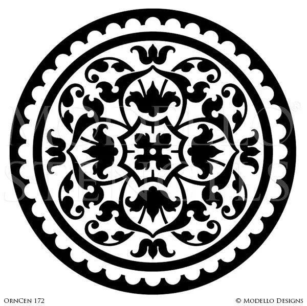 OrnCen172 Custom Medallion Stencil