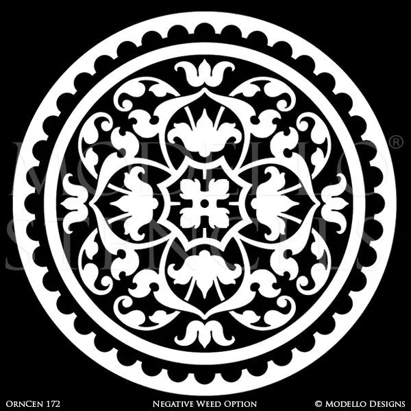 OrnCen172 Custom Medallion Stencil