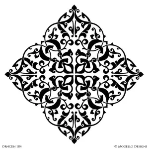 OrnCen184 Custom Medallion Stencil