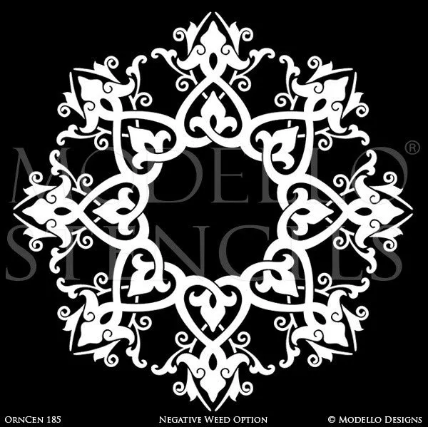 OrnCen185 Custom Medallion Stencil