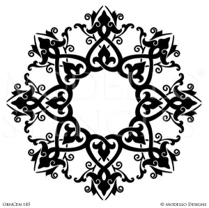 OrnCen185 Custom Medallion Stencil