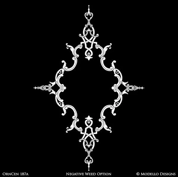 OrnCen187A Custom Medallion Stencil