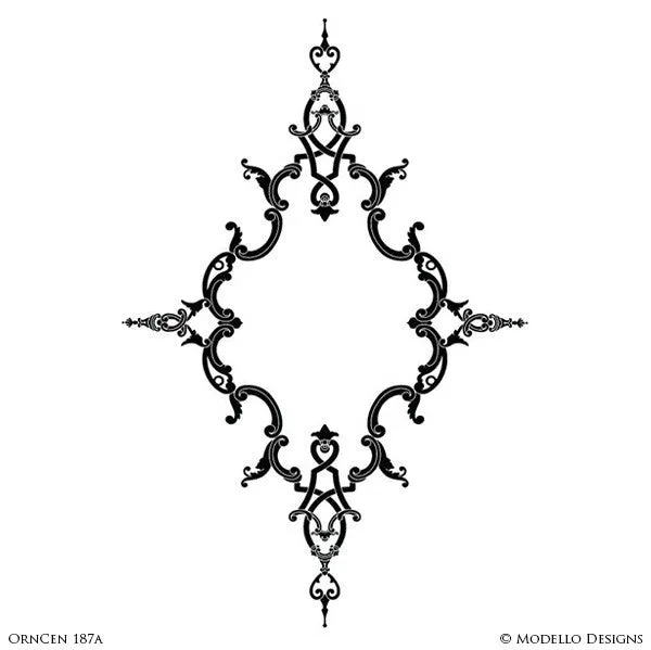 OrnCen187A Custom Medallion Stencil