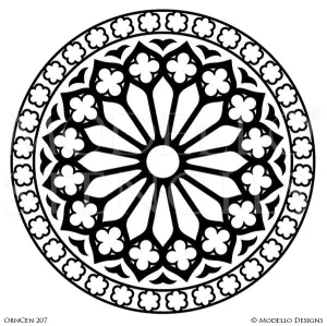 OrnCen207 Custom Medallion Stencil