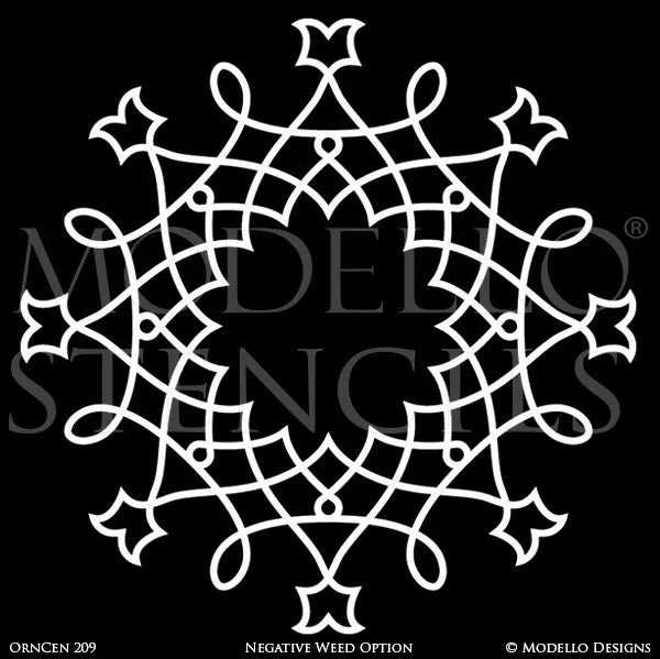 OrnCen209 Custom Medallion Stencil