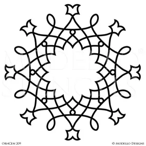OrnCen209 Custom Medallion Stencil