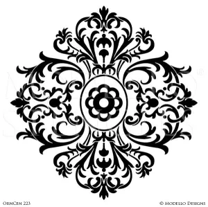 OrnCen223 Custom Medallion Stencil