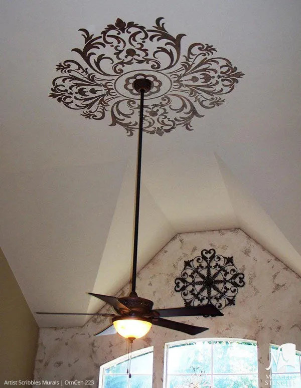 OrnCen223 Custom Medallion Stencil