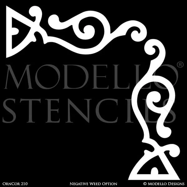 OrnCor210 Custom Corner Stencil