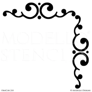 OrnCor218 Custom Corner Stencil