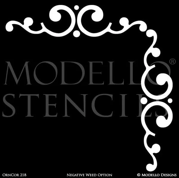 OrnCor218 Custom Corner Stencil