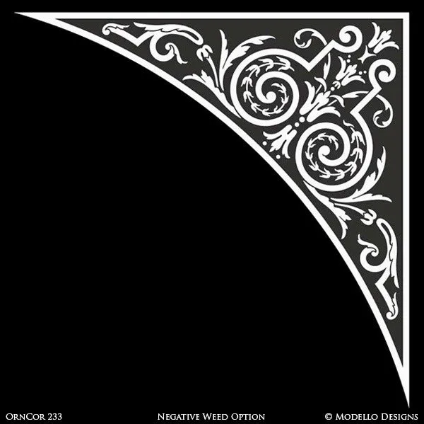 OrnCor233 Custom Corner Stencil