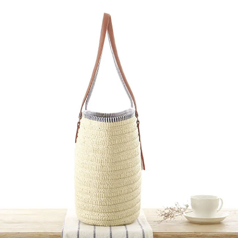 Paziye Straw Tassels Tote Bag Summer Handwoven
