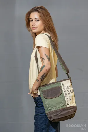 Peace and Patience Crossbody Canvas Bag