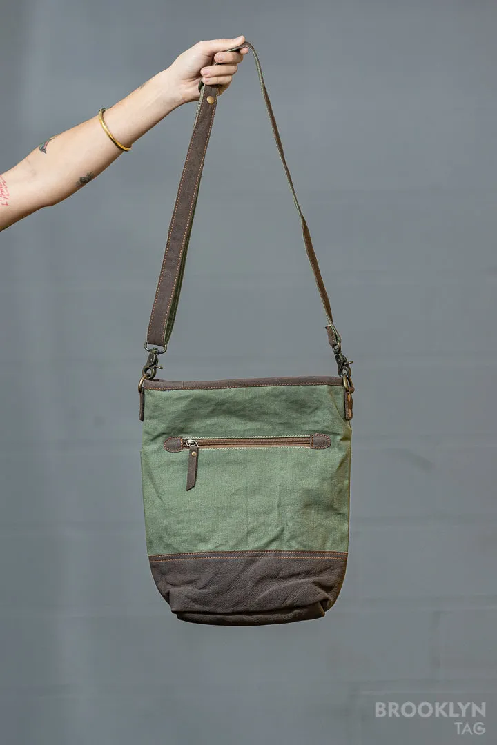 Peace and Patience Crossbody Canvas Bag