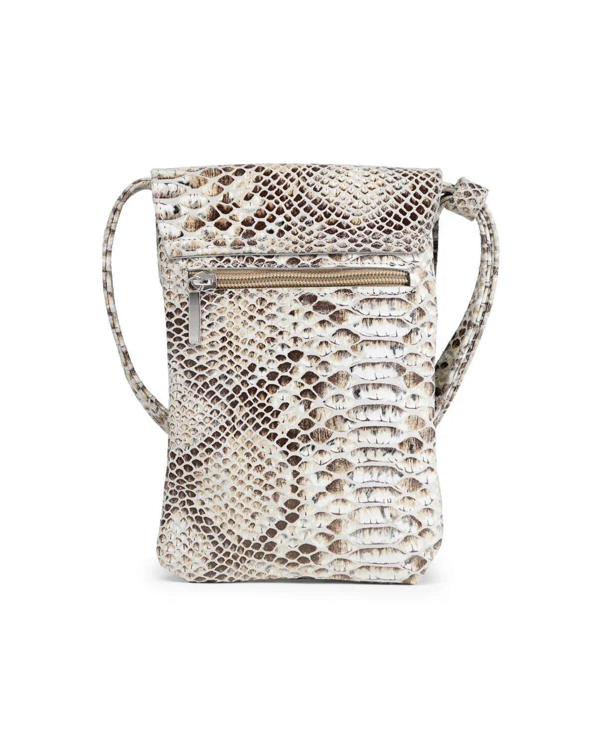Penny Phone Bag: Camel Snake